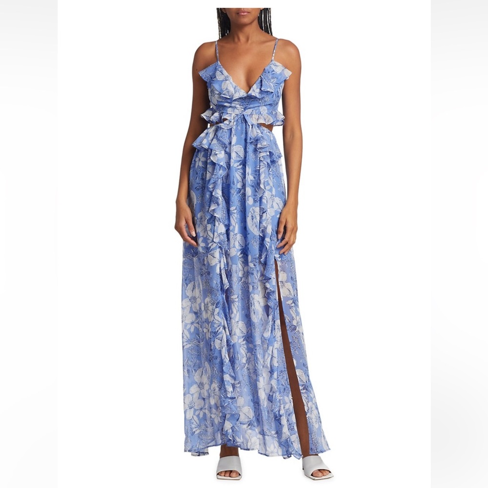 ASTR The Label Palace Floral-Printed Maxi Dress XS